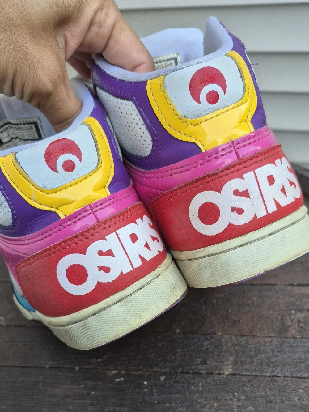 Osiris Women's Multicolor High-Top Sneakers - Blue, Pink, White - Picture 11 of 12